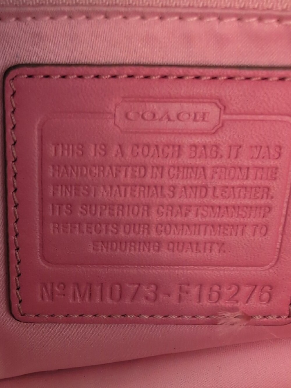 Coach Bleecker Signature Floral FF16276 Tan Pink Floral Tote Bag w/Leather M409 - Picture 9 of 13
